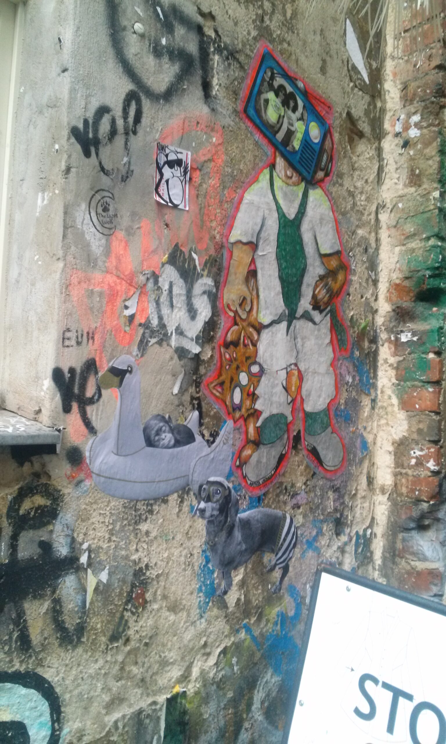 Berlin streetart detalje – inspiration til collage og mixed media i min kunstneriske praksis