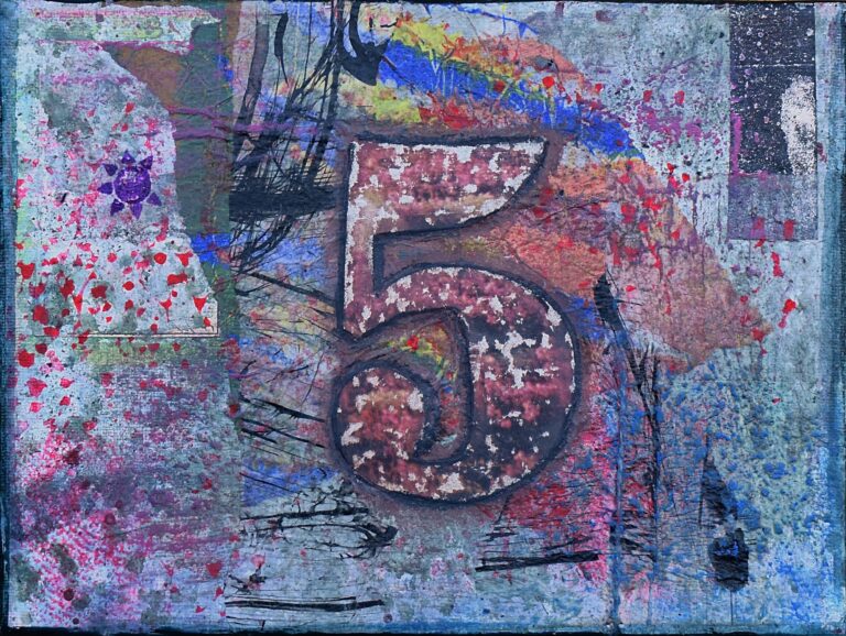 5. - mixed media collage af Baryhl Art