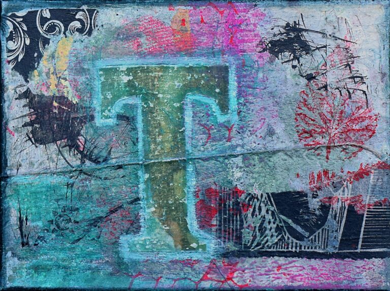 T. - mixed media collage af Baryhl Art