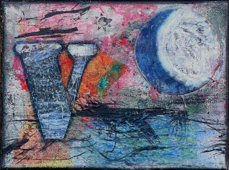 V. - mixed media collage af Baryhl Art